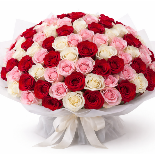 101 Mixed Roses Bouquet
