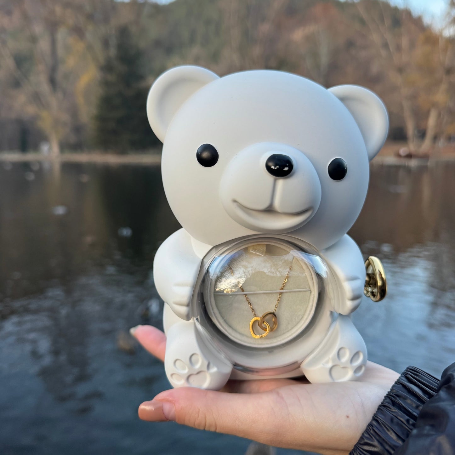 WHITE LOVE TEDDY BEAR